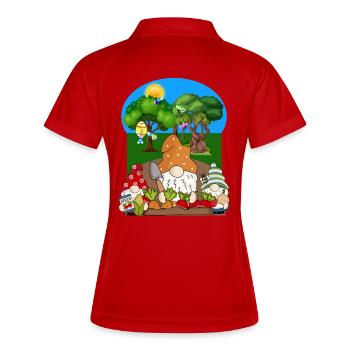 Gartenarbeit Frühling - Frauen Polo atmungsaktiv - Weiß/Navy - Hinten
