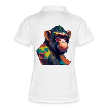 Chimpanzé - Polo respirant Femme - blanc/marine - Dos
