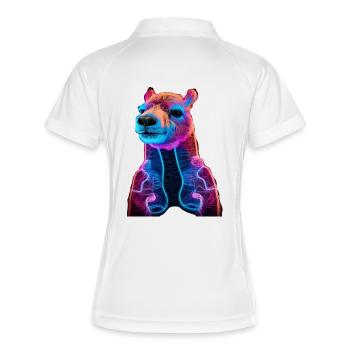 Lorder néon avec apparence de sweat à capuche - Polo respirant Femme - blanc/marine - Dos