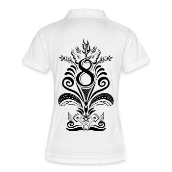 Kurbits V8 No :2 - noir - Polo respirant Femme - blanc/marine - Dos