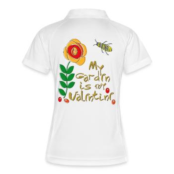 my Garden is my Valentine - Women's Polo breathable - white/navy - Back