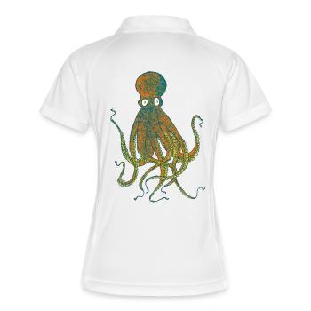 Pieuvre - Polo respirant Femme - blanc/marine - Dos
