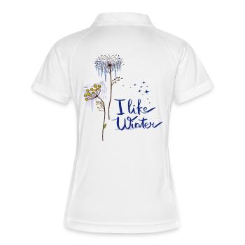 Fleurs de glace - Polo respirant Femme - blanc/marine - Dos