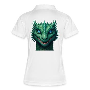 Emerald Dragon Crest - Women's Polo breathable - white/navy - Back