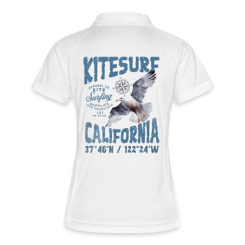 Kitesurfing in California - Women's Polo breathable - white/navy - Back