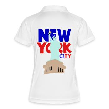 New York City - Women's Polo breathable - white/navy - Back