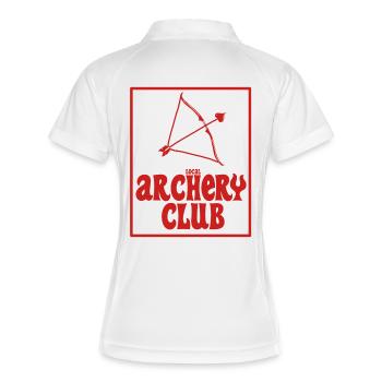 Local Red Edition Archery Club - Women's Polo breathable - white/navy - Back