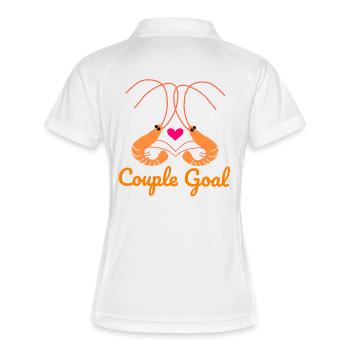 Couple Goal Shrimp Romantic Love Valentine's Day - Women's Polo breathable - white/navy - Back