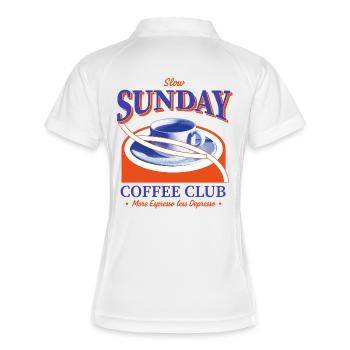 Café club le dimanche - Polo respirant Femme - blanc/marine - Dos