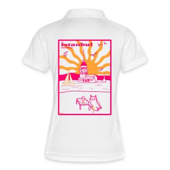 Istanbul Maiden's Tour Vibes Summer Boho - Women's Polo breathable - white/navy - Back