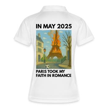 La Tour Eiffel en feu - Polo respirant Femme - blanc/marine - Dos