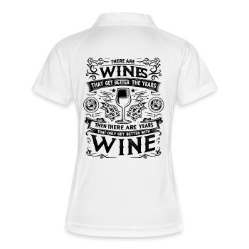 There are wines that get better with age - Women's Polo breathable - white/navy - Back