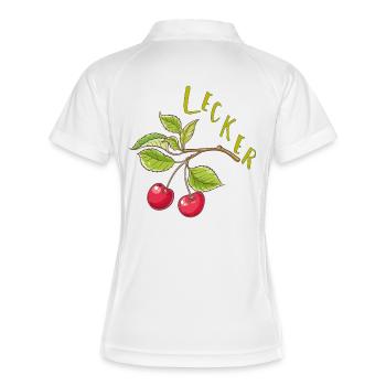 Cerises - Polo respirant Femme - blanc/marine - Dos