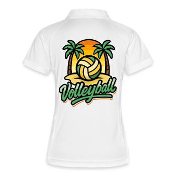 SuperSpike | Beach Volleyball - Frauen Polo atmungsaktiv - Weiß/Navy - Hinten