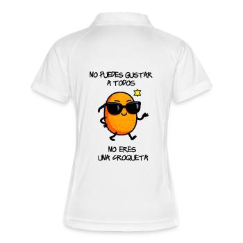 Croquette à la mode - Polo respirant Femme - blanc/marine - Dos
