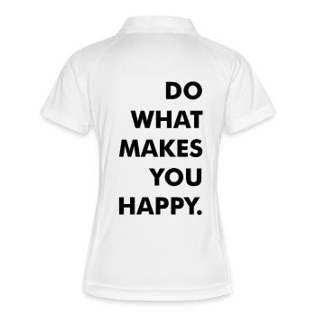 do what makes you happy - Women's Polo breathable - white/navy - Back