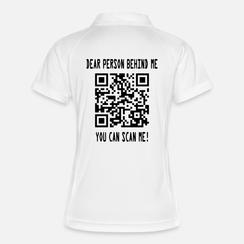 Scan me QR code for motivation - Women's Polo breathable - white/navy