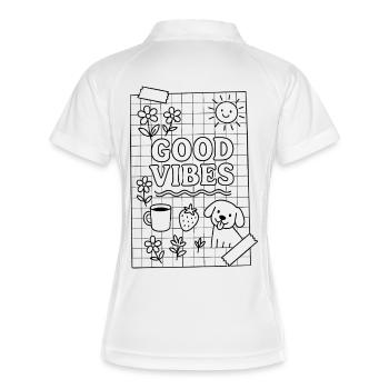 Gute Vibes - Women's Polo breathable - white/navy - Back