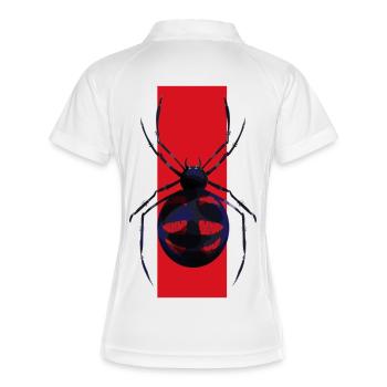 Motif araignée gothique - Polo respirant Femme - blanc/marine - Dos