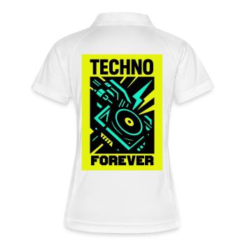 Techno Forever - Women's Polo breathable - white/navy - Back
