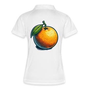 Orange Vintage Illustrée - Polo respirant Femme - blanc/marine - Dos