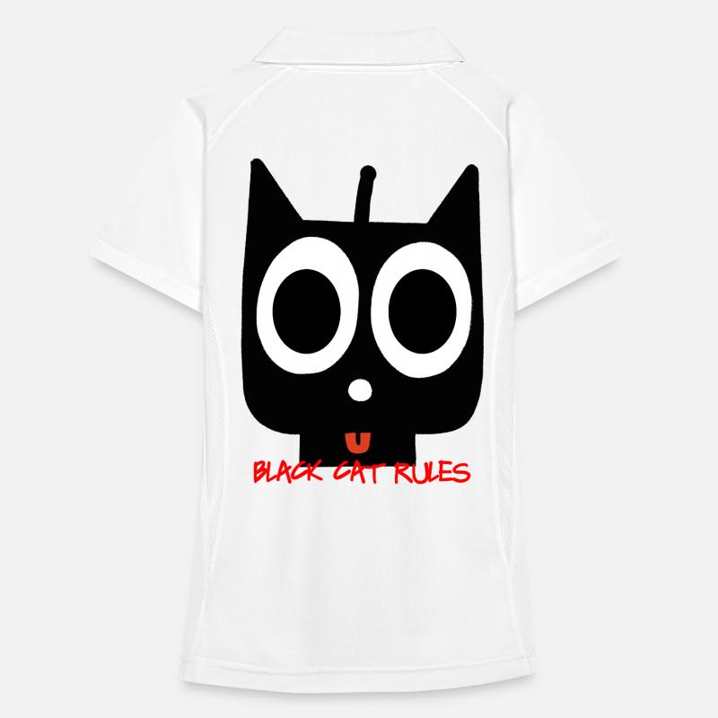 chat noir Polo respirant Femme