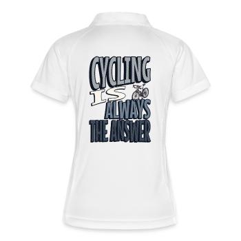 Le vélo est toujours la réponse - Polo respirant Femme - blanc/marine - Dos