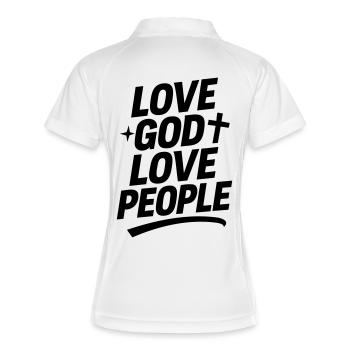 Love God and love your neighbor - Women's Polo breathable - white/navy - Back