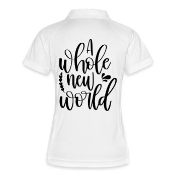 New World - Women's Polo breathable - white/navy - Back