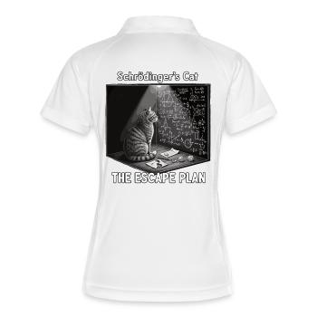 Schrödinger's cat with escape plan - Women's Polo breathable - white/navy - Back