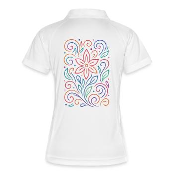 Vibrant floral patterns for creative clothing - Women's Polo breathable - white/navy - Back