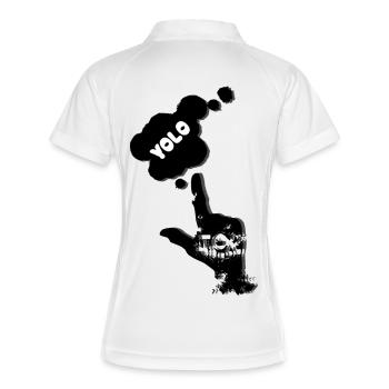 Illustration de bombe fumigène explosive - Polo respirant Femme - blanc/marine - Dos