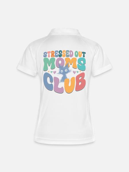 Mom Life Graphic Tee - Women's Polo breathable - white/navy