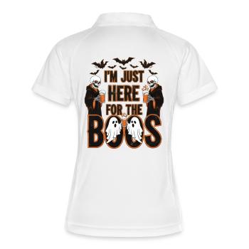 Squelettes Boos Halloween - Polo respirant Femme - blanc/marine - Dos