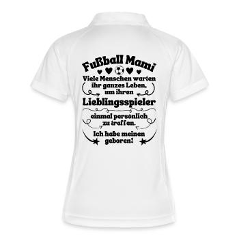 Football Le joueur préféré de maman est né - Polo respirant Femme - blanc/marine - Dos