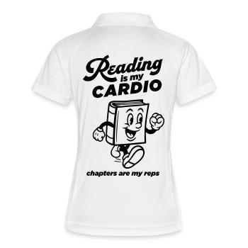 Reading is my Cardio - Women's Polo breathable - white/navy - Back