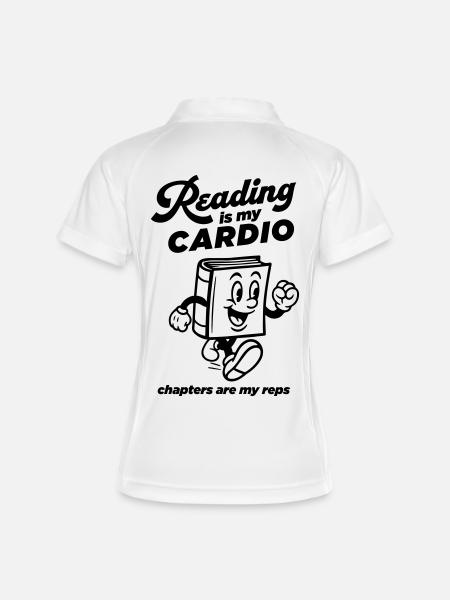Reading is my Cardio - Women's Polo breathable - white/navy