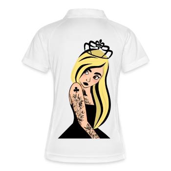 Dame de Trefle Punk - Polo respirant Femme - blanc/marine - Dos