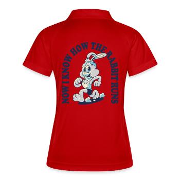 Rabbit Sprint Cartoon - Women's Polo breathable - white/navy - Back