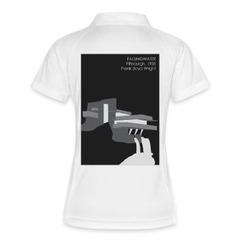 Architecture moderne : Fallingwater - Polo respirant Femme - blanc/marine - Dos