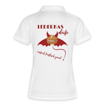 Casserole de foie diabolique pas seulement pour Halloween - Polo respirant Femme - blanc/marine - Dos