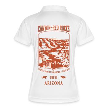 Canyon Arizona sable - Polo respirant Femme - blanc/marine - Dos