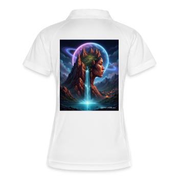 Musa Cosmica tra Montagne - Polo respirant Femme - blanc/marine - Dos