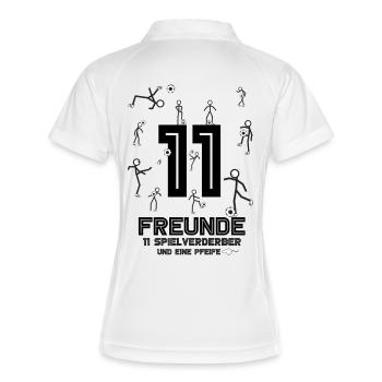 Football - Polo respirant Femme - blanc/marine - Dos