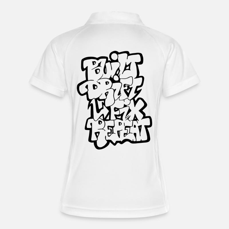 Dérivée construite Correction Répétition - Polo respirant Femme - blanc/marine