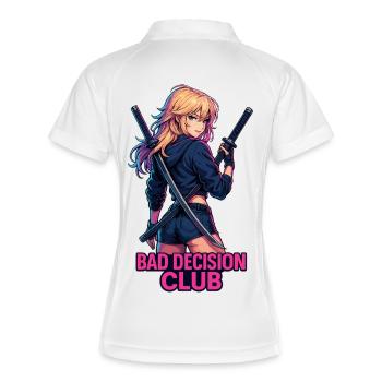 Édition Samouraï du Club des Mauvaises Décisions - Polo respirant Femme - blanc/marine - Dos