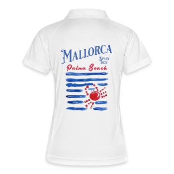 Mallorca 2022 Palma Beach Crab - Women's Polo breathable - white/navy - Back