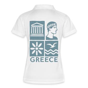 Greece Icons Square Design - Women's Polo breathable - white/navy - Back
