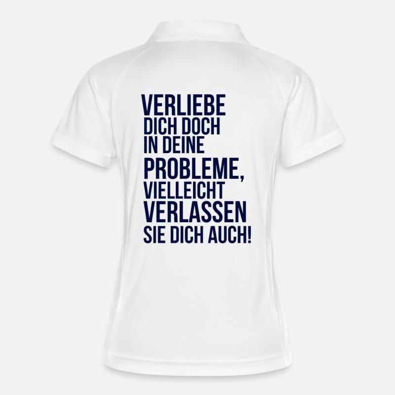 about going wild - fall in love with your problem - Women's Polo breathable - white/navy
