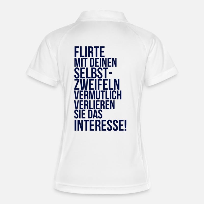about going wild: Flirt with your self-doubt - Women's Polo breathable - white/navy